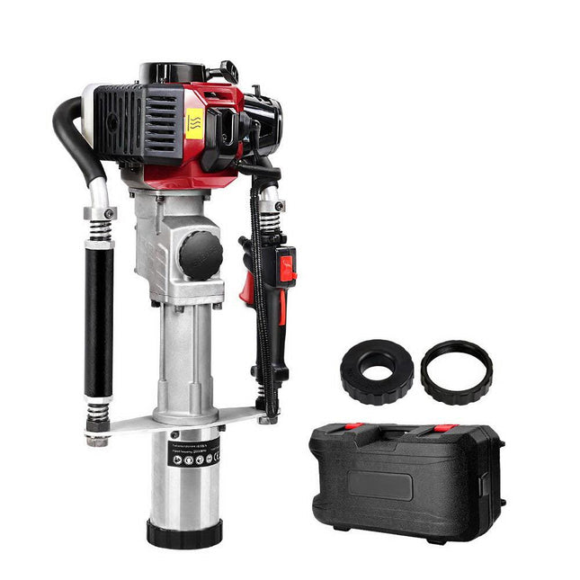 Giantz Petrol Post Driver 2-Stroke 32.7CC Rammer Pile Star Picket Fence Hole Red.