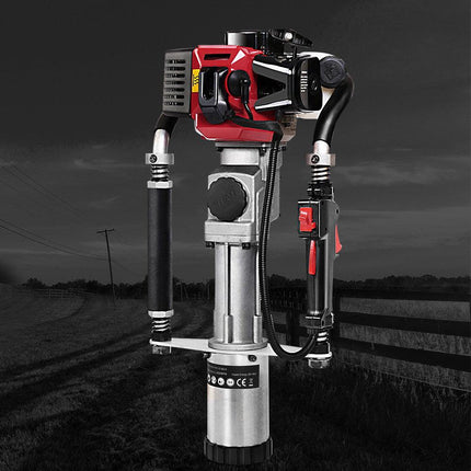 Giantz Petrol Post Driver 2-Stroke 32.7CC Rammer Pile Star Picket Fence Hole Red.