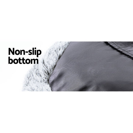 i.Pet Pet Bed Dog Cat 110cm Calming Extra Large Soft Plush Light Charcoal.