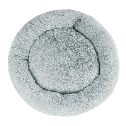 i.Pet Pet Bed Dog Cat 110cm Calming Extra Large Soft Plush Light Grey.