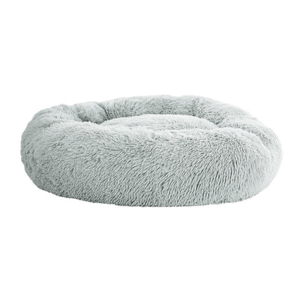 i.Pet Pet Bed Dog Cat 90cm Large Calming Soft Plush Light Grey.