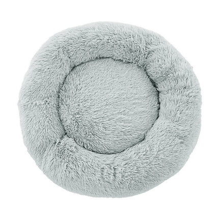 i.Pet Pet Bed Dog Cat 90cm Large Calming Soft Plush Light Grey.
