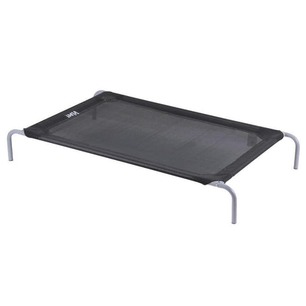 i.Pet Pet Dog Bed Elevated Trampoline Durable Raised Heavy Duty Large Dogs 90x137cm Black.