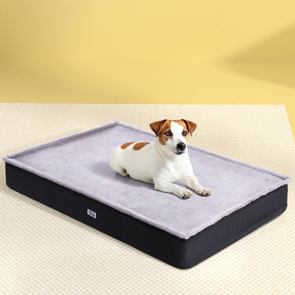 i.Pet Pet Bed Dog Cat Large Calming Soft Sofa Foam Cushion Washable Cover Grey.