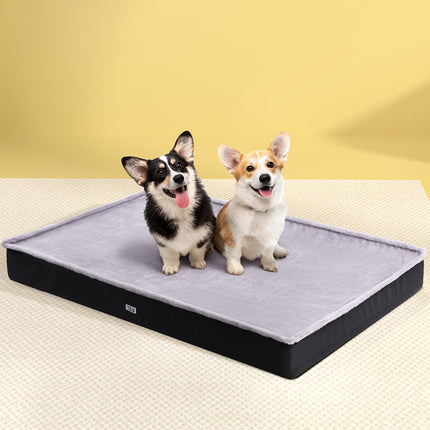 i.Pet Pet Bed Dog Cat Extra Large Calming Soft Sofa Foam Cushion Washable Cover Grey.