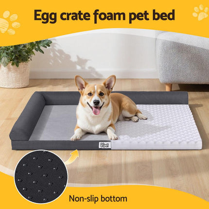 i.Pet Pet Bed Plush Soft Cushion Egg Crate Large Sofa Platform Removable Washable.