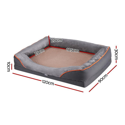i.Pet Pet Bed Orthopedic Washable Dog Bed Plush Fleece Sofa Cushion Mat.