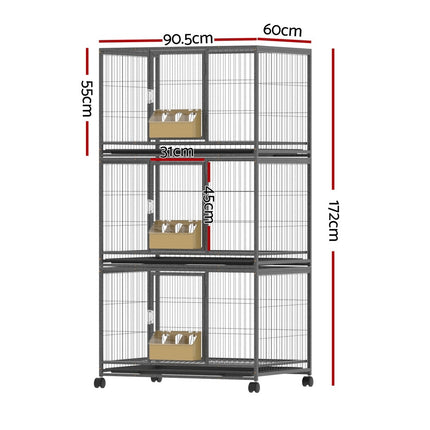i.Pet Bird Cage Large Bird Cages Aviary Budgie Perch Cage Parrot Pet Stand Wheels.