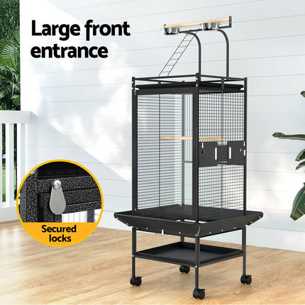 i.Pet Bird Cage Large Cages 155cm Parrot Aviary Stand-Alone Budgie Wheels Castor.