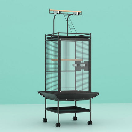 i.Pet Bird Cage Large Cages 155cm Parrot Aviary Stand-Alone Budgie Wheels Castor.
