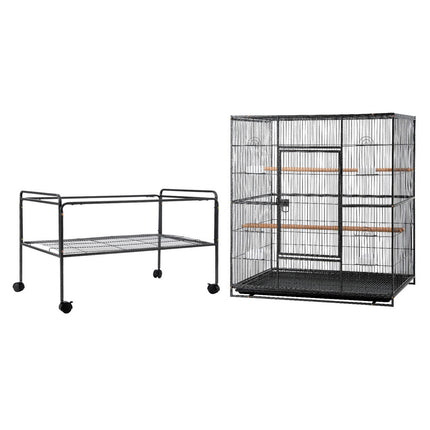 i.Pet Bird Cage Large Cages 160cm Parrot Aviary Stand-Alone Budgie Wheels Castor.