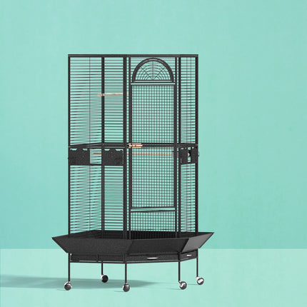 i.Pet Bird Cage Large Jumbo Aviary Budgie Perch Cage Parrot Stand Wheels Corner.