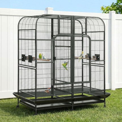 i.Pet Bird Cage Extra Large Aviary 185cm Pet Parrot Cage Castor Wheel Removable Divider.