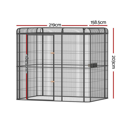 i.Pet Bird Cage Large Walk-in Aviary Budgie Perch Cage Parrot Pet Huge 203cm.
