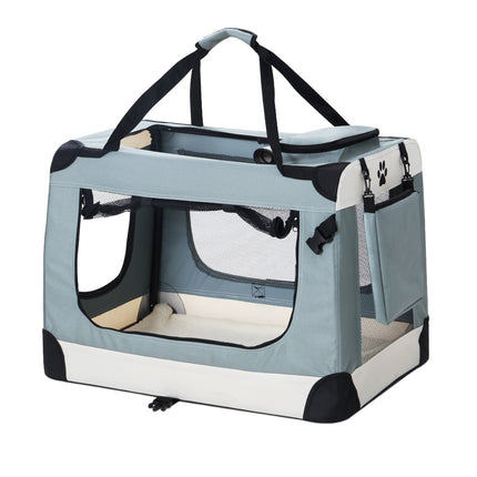 i.Pet Pet Carrier Soft Crate Dog Cat Travel 90x61CM Portable Foldable Car 2XL.