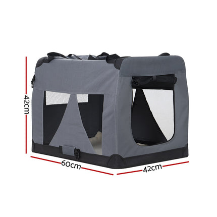 i.Pet Pet Carrier Soft Crate Dog Cat Travel 60x42CM Portable Foldable Car M.