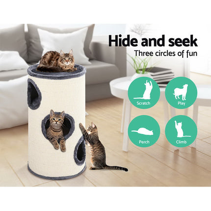 i.Pet Cat Tree 70cm Scratching Post Tower Scratcher Trees Wood Condo House Toys.