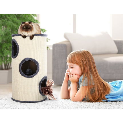 i.Pet Cat Tree 70cm Scratching Post Tower Scratcher Trees Wood Condo House Toys.