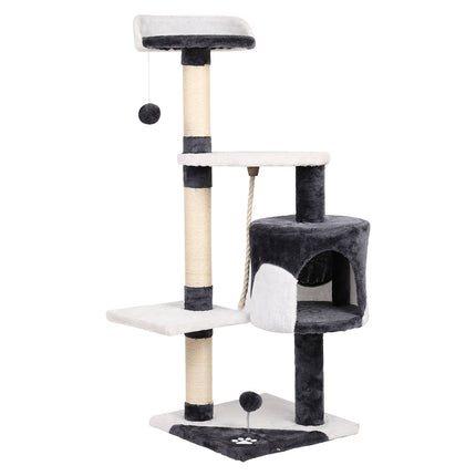 i.Pet Cat Tree 112cm Tower Scratching Post Scratcher Wood Condo House Furniture.
