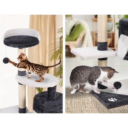 i.Pet Cat Tree 112cm Tower Scratching Post Scratcher Wood Condo House Furniture.