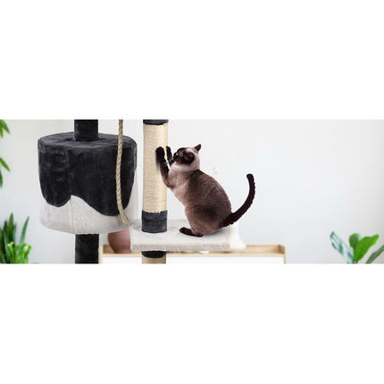i.Pet Cat Tree 112cm Tower Scratching Post Scratcher Wood Condo House Furniture.