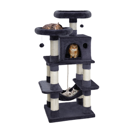 i.Pet Cat Tree 145cm Tower Scratching Post Scratcher Wood Condo House Large Bed.