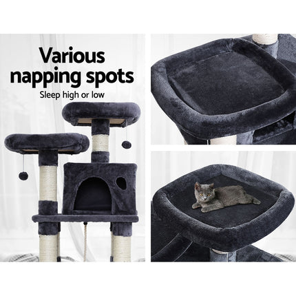 i.Pet Cat Tree 145cm Tower Scratching Post Scratcher Wood Condo House Large Bed.