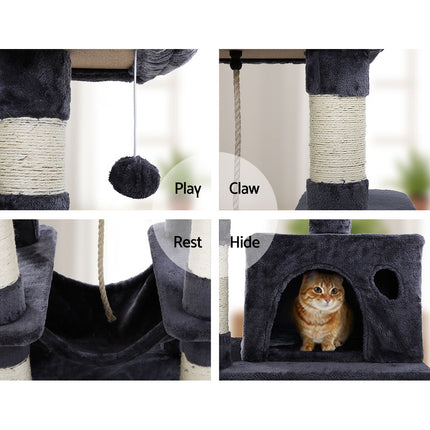 i.Pet Cat Tree 145cm Tower Scratching Post Scratcher Wood Condo House Large Bed.