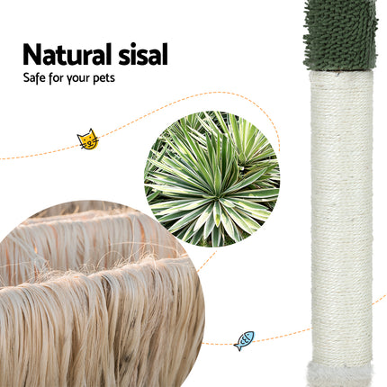 i.Pet Cat Tree 78cm Scratching Post Tower Scratcher Wood Condo House Bed Toys Green.