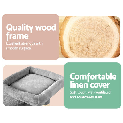 i.Pet Cat Tree 69cm Scratching Post Tower Scratcher Wood Condo House Bed Trees.