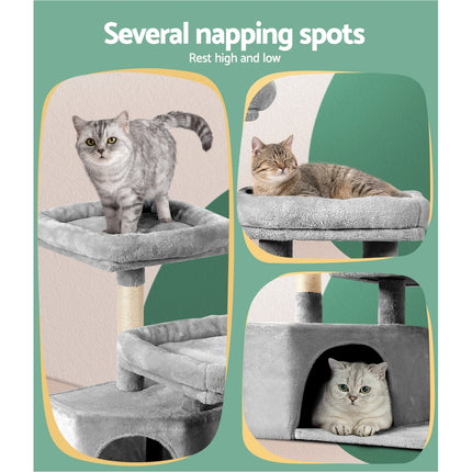 i.Pet Cat Tree 69cm Scratching Post Tower Scratcher Wood Condo House Bed Trees.