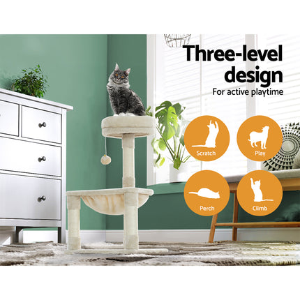 i.Pet Cat Tree 69cm Scratching Post Tower Scratcher Wood Condo Toys House Bed.