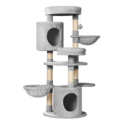 i.Pet Cat Tree 123cm Tower Scratching Post Scratcher Wood Condo House Bed Toys.