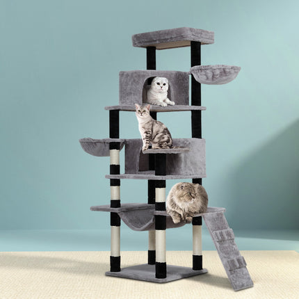 i.Pet Cat Tree 161cm Tower Scratching Post Scratcher Wood Condo House Play Bed.