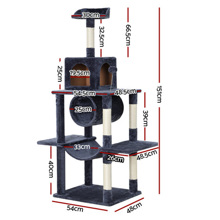 i.Pet Cat Tree 69cm Scratching Post Tower Scratcher Wood Condo Toys House Bed.