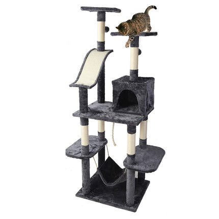 i.Pet Cat Tree 171cm Tower Scratching Post Scratcher Wooden Condo House Bed Toys.