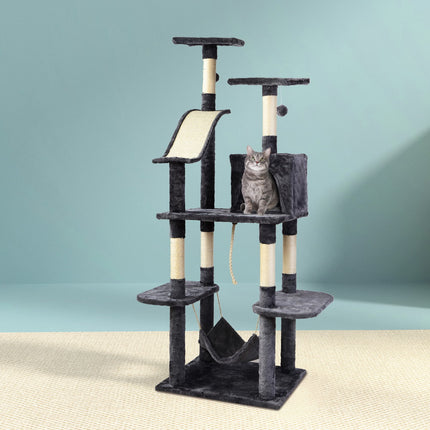 i.Pet Cat Tree 171cm Tower Scratching Post Scratcher Wooden Condo House Bed Toys.