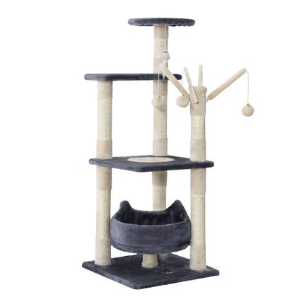 i.Pet Cat Tree 110cm Tower Scratching Post Scratcher Wood Condo House Bed Toys.