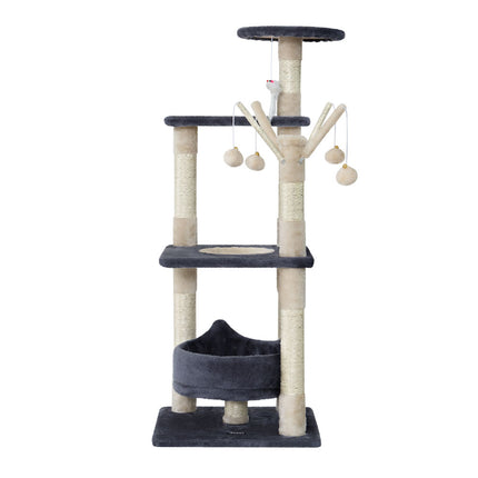 i.Pet Cat Tree 110cm Tower Scratching Post Scratcher Wood Condo House Bed Toys.