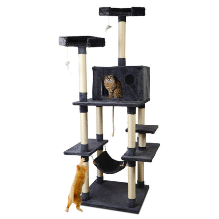 i.Pet Cat Tree 184cm Tower Scratching Post Scratcher Wood Trees Condo Bed House.