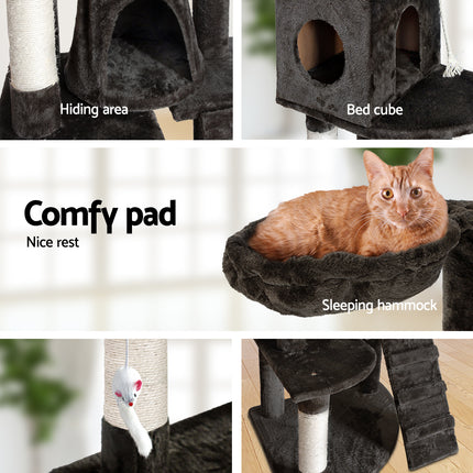 i.Pet Cat Tree 193cm Tower Scratching Post Scratcher Condo House Trees Grey.