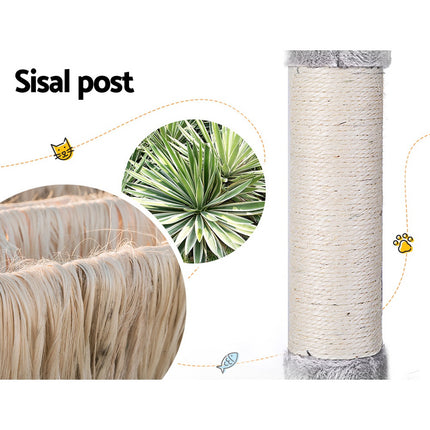 i.Pet Cat Tree Tower Scratching Post Scratcher 161cm Condo House Trees Grey.