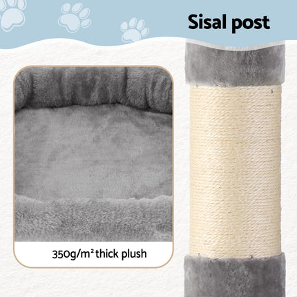 i.Pet Cat Tree 184cm Tower Scratching Post Trees Scratcher Condo House Light Grey.