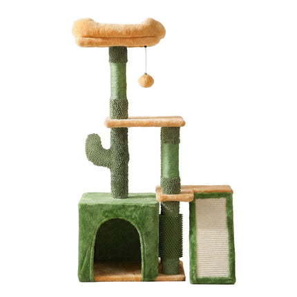 i.Pet Cat Tree Tower 101cm Scratching Post Furniture Scratcher House Green.