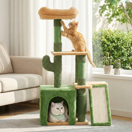 i.Pet Cat Tree Tower 101cm Scratching Post Furniture Scratcher House Green.