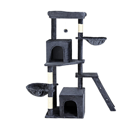 i.Pet Cat Tree Tower Scratching Post Scratcher 138cm Trees Condo House Grey.