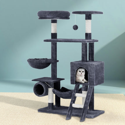 i.Pet Cat Tree 144cm Tower Scratching Post Scratcher Wood Condo Toys House Bed.