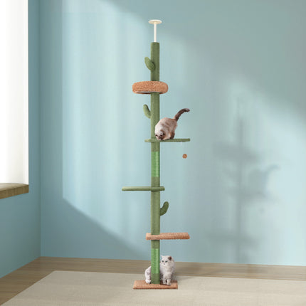 i.Pet Cat Tree Tower Scratching Post Scratcher Floor to Ceiling Cats Bed 290cm.