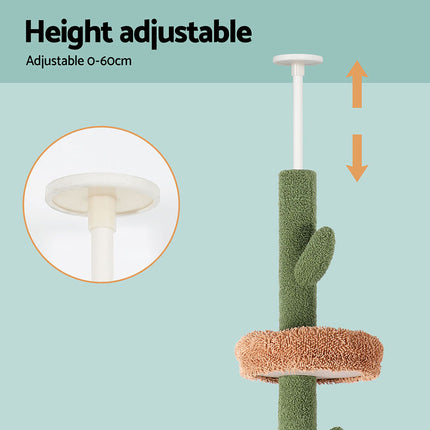 i.Pet Cat Tree Tower Scratching Post Scratcher Floor to Ceiling Cats Bed 290cm.