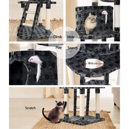 i.Pet Cat Tree 120cm Tower Scratching Post Scratcher Trees Bed Wood Condo Toys Bed.